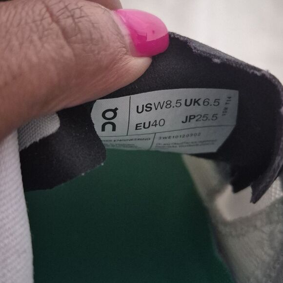 On Running Women's Cloudmonster Hyper Sneakers - White and Green - Picture 4 of 16